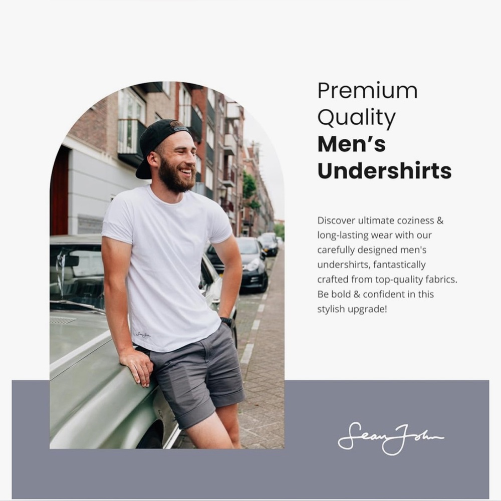 Sean John 3Pack Men's Essential Undershirts – Breathable,Tagless, Mens - Picture 2 of 5
